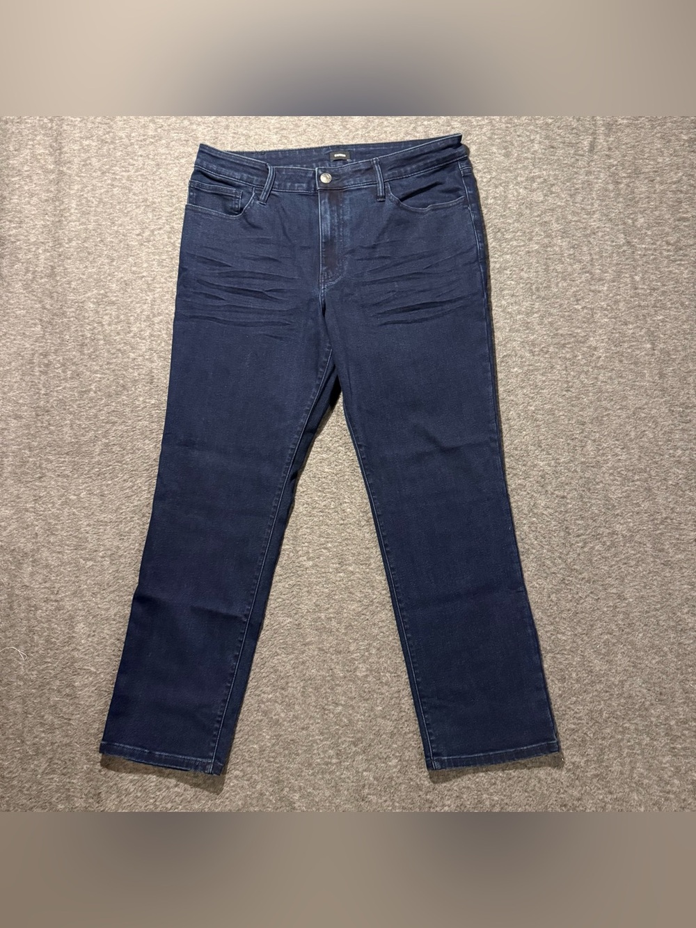 Express Jeans Mens 34x30 Darkwash Blue Slim Straight Fit Stretch Comfort NWT
